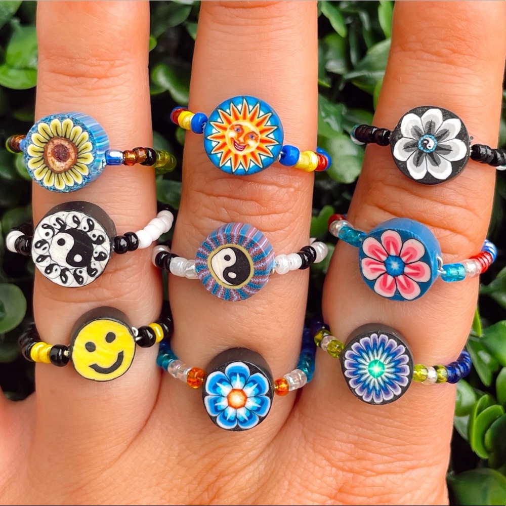 Beaded Clay Rings - Picture 3 of 4